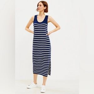 Lou & Grey navy and white striped tank dress